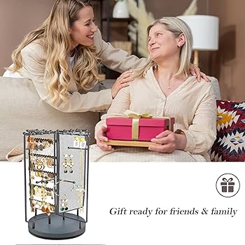 ネックレスかけ Amazon｜Procase ジュエリーラック アクセサリー収納 360°回転式